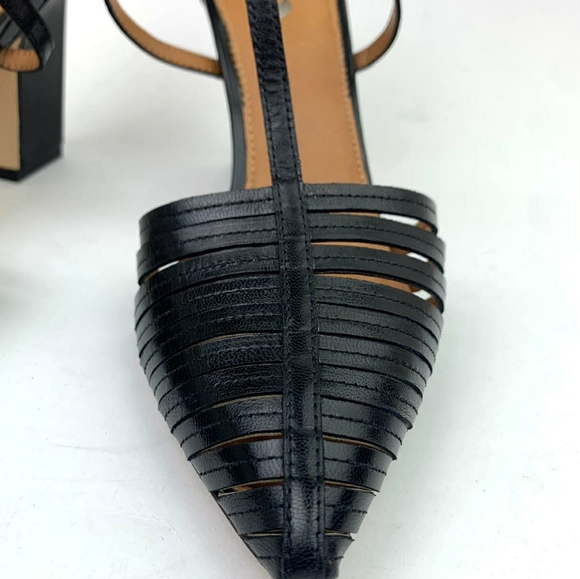 FRANCO SARTO Saira Leather Perforated T-Strap Pump - Picture 12 of 14